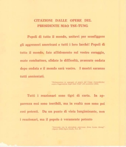 Citazioni dalle opere del presidente Mao Tse-Tung