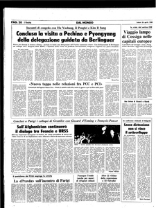 Conclusa la visita a Pechino e Pyongyang della delegazione guidata da Berlinguer