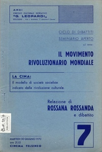 La Cina. Il modello di società socialista indicato dalla rivoluzione culturale