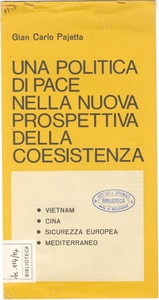 Una politica di pace nella nuova prospettiva della coesistenza