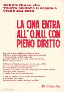 La Cina entra nell'Onu con pieno diritto